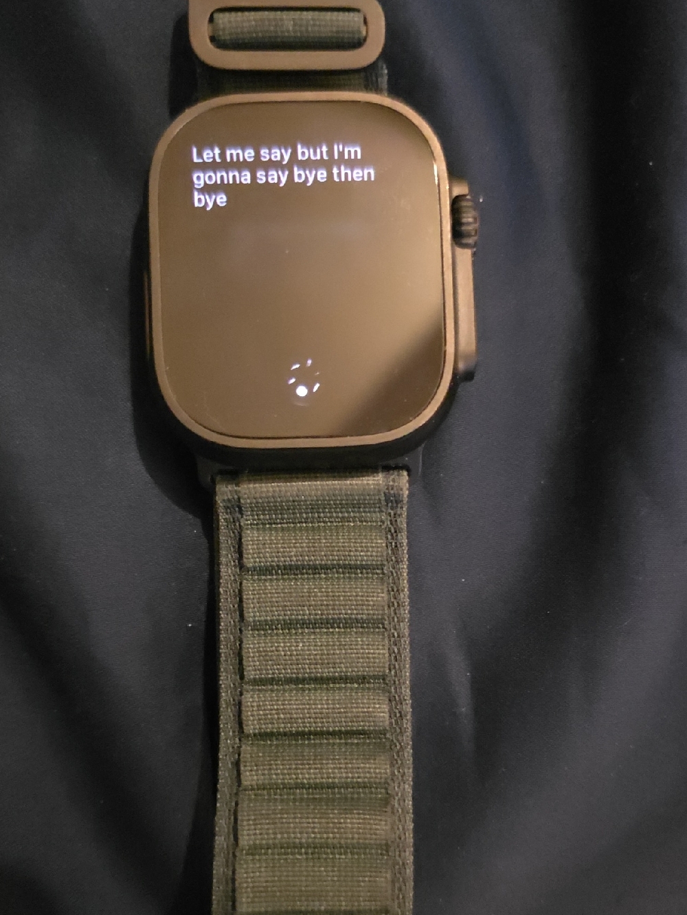 Apple Smartwatch with Olive Green Nylon Strap